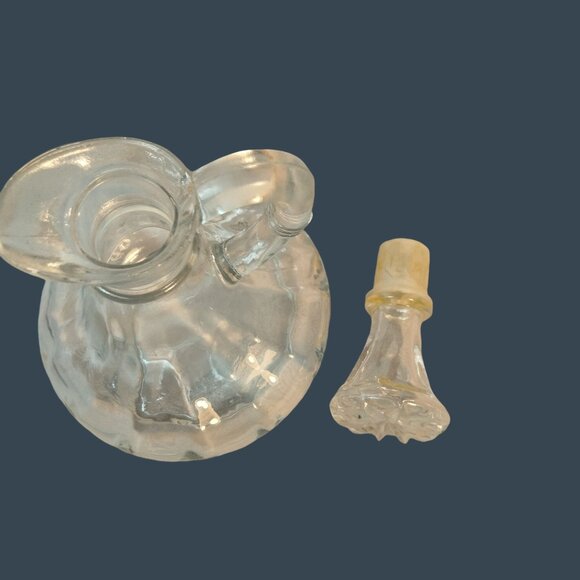 Anchor Hocking Glass Oil Vinegar Cruet Set Cut Glass Stoppers Clear - Picture 7 of 16